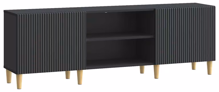 Mobile TV Nero 150 x 31 x 50 cm Legno ingegnerizzato