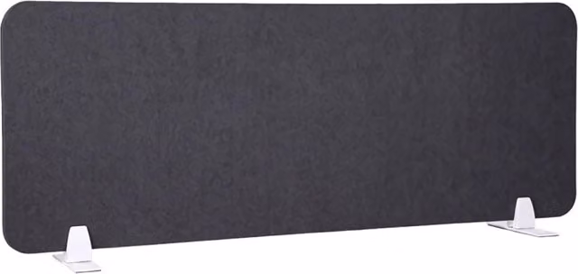 Pannello Fonoassorbente da Banco GIORDANOSHOP in Poliestere con Base d'Appoggio e Piedini, Colore Antracite, L: 120 cm, P: 45 cm, H: 18 cm