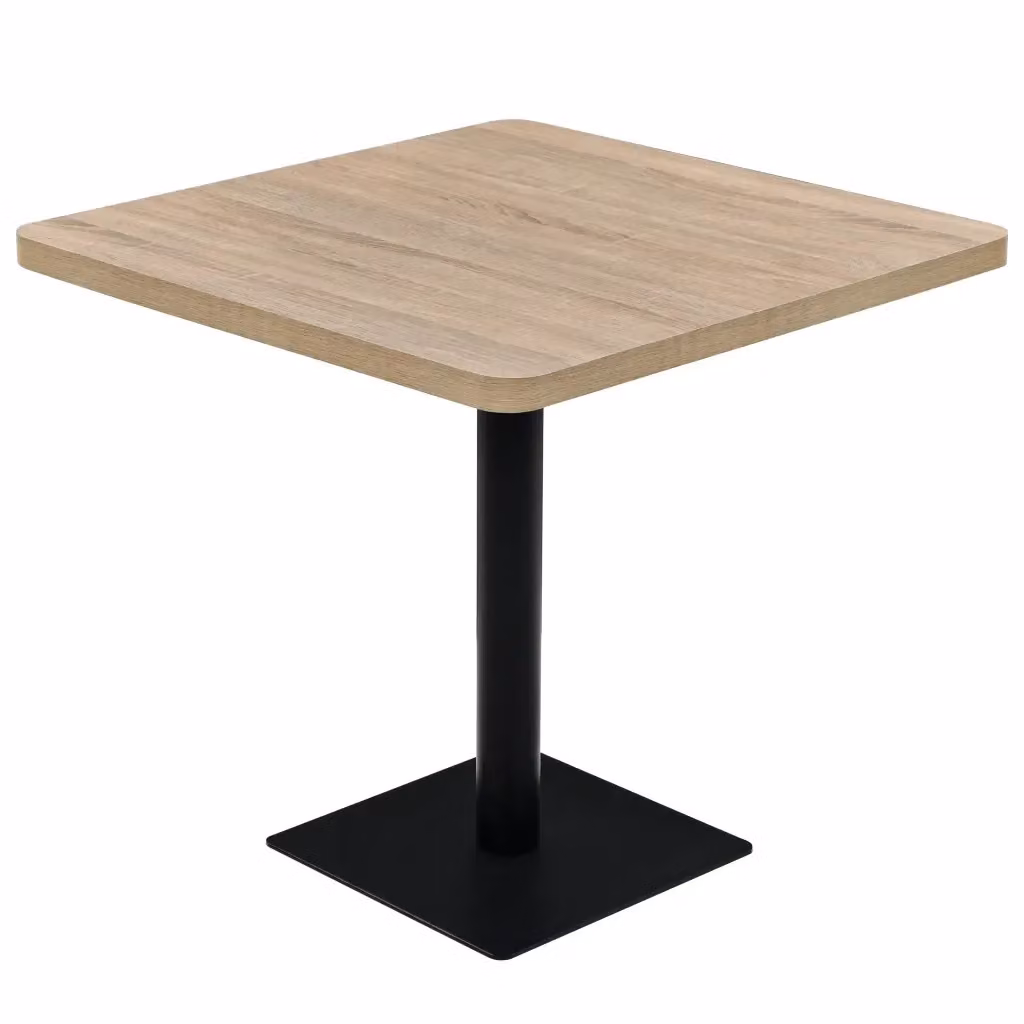 Tavolo Bistrot Quadrato vidaXL in MDF e Metallo Marrone L/P/H: 80 x 80 x 75 cm – 2