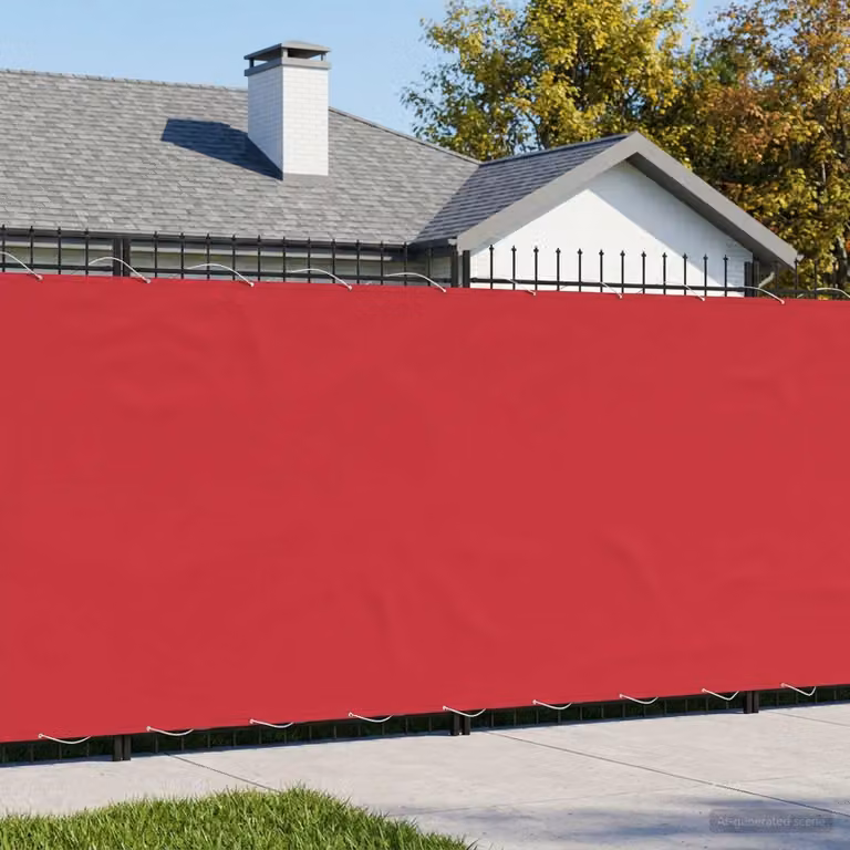 Schermo di privacy per balcone vidaXL in poliestere rosso, L: 300 cm, H: 200 cm