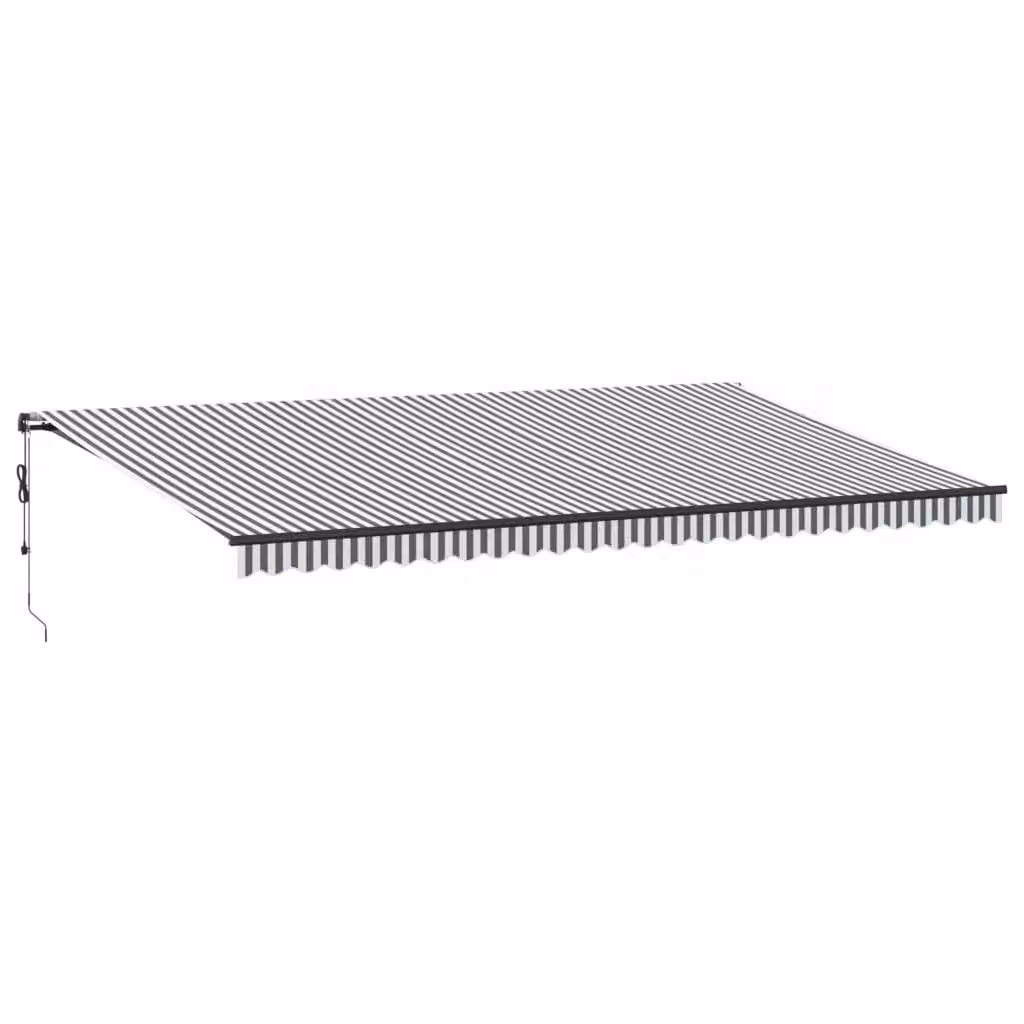 Tenda Retrattile Automatica Antracite e Bianco 600x300 cm