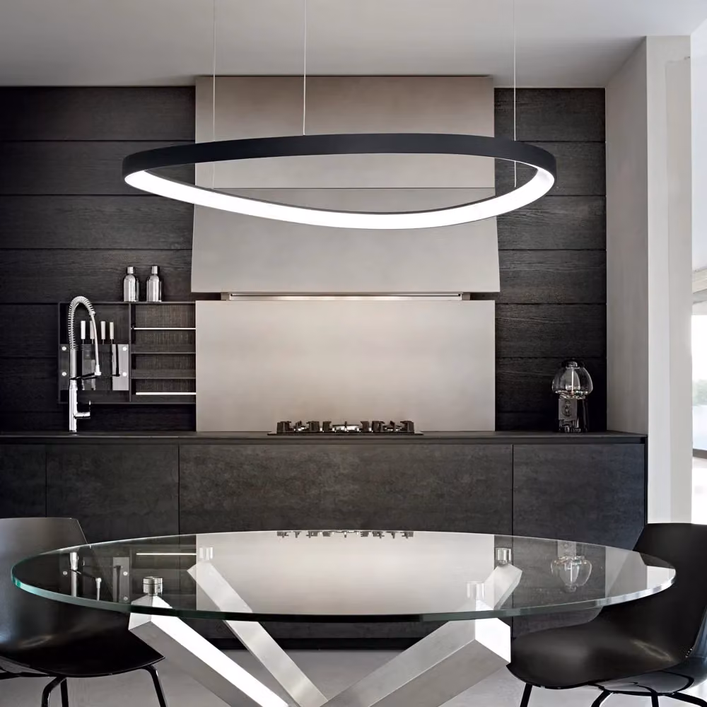 Sospensione Moderna Ideal Lux Gemini in Metallo con LED da 60W e Luce Calda 3000K – 2