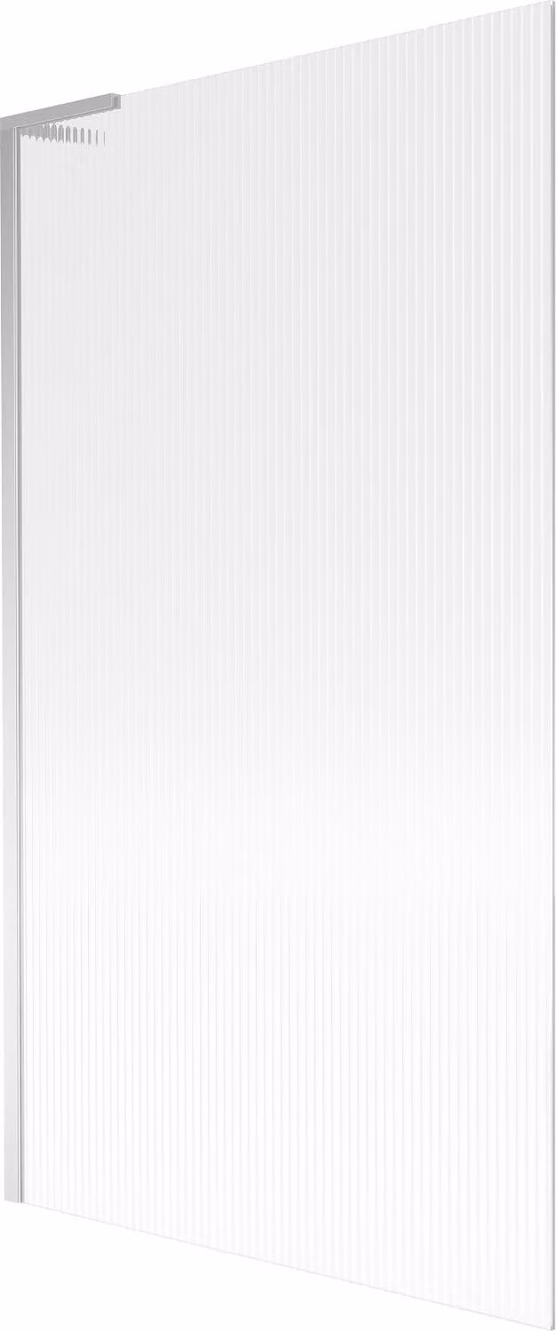 Mexen Next L paratia per vasca da bagno a 1 anta 100 x 150 cm, a righe, cromata - 895-100-000-03-09-01