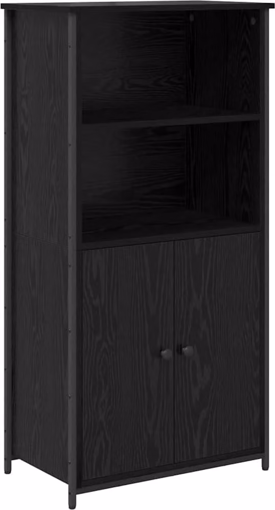 Credenza Rovere Nero 62 x 36 x 121,5 cm Legno multistrato