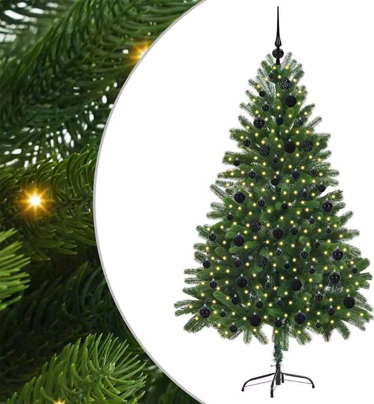 Albero di Natale con 300 LED con supporto Verde 180 cm PE