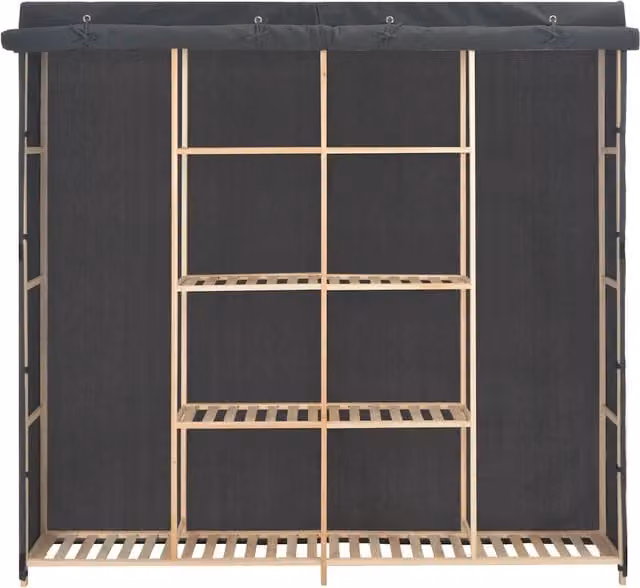 Armadio moderno in legno di abete grigio vidaXL L/P/H: 173 x 40 x 170 cm