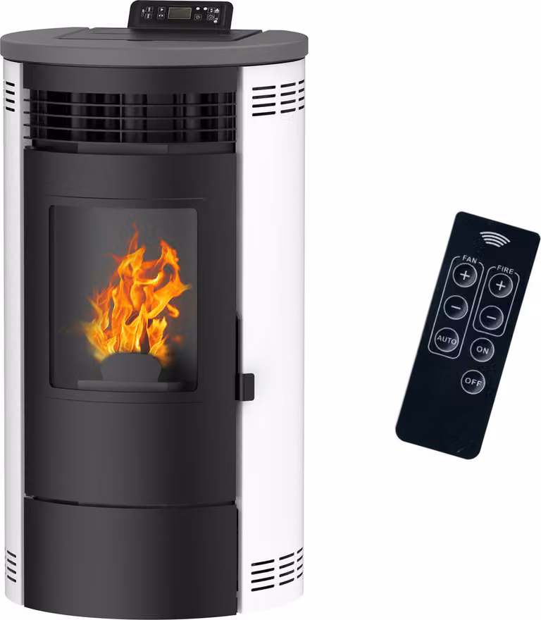 Stufa a pellet ad aria Flavia 15 kW Sannover White