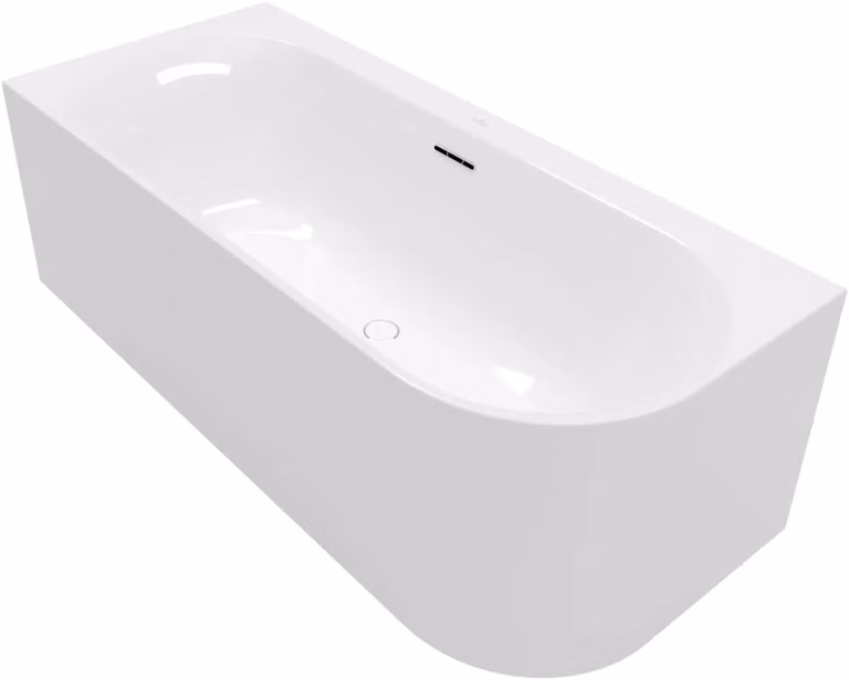 Vasca da bagno sospesa ovale Loop & Friends di Villeroy & Boch, dimensioni 170 x 75 cm, per installazione ad angolo, lato sinistro