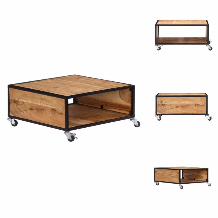 vidaXL Tavolino 70x70x32 cm in legno massiccio di acacia - Tavolini da caffè