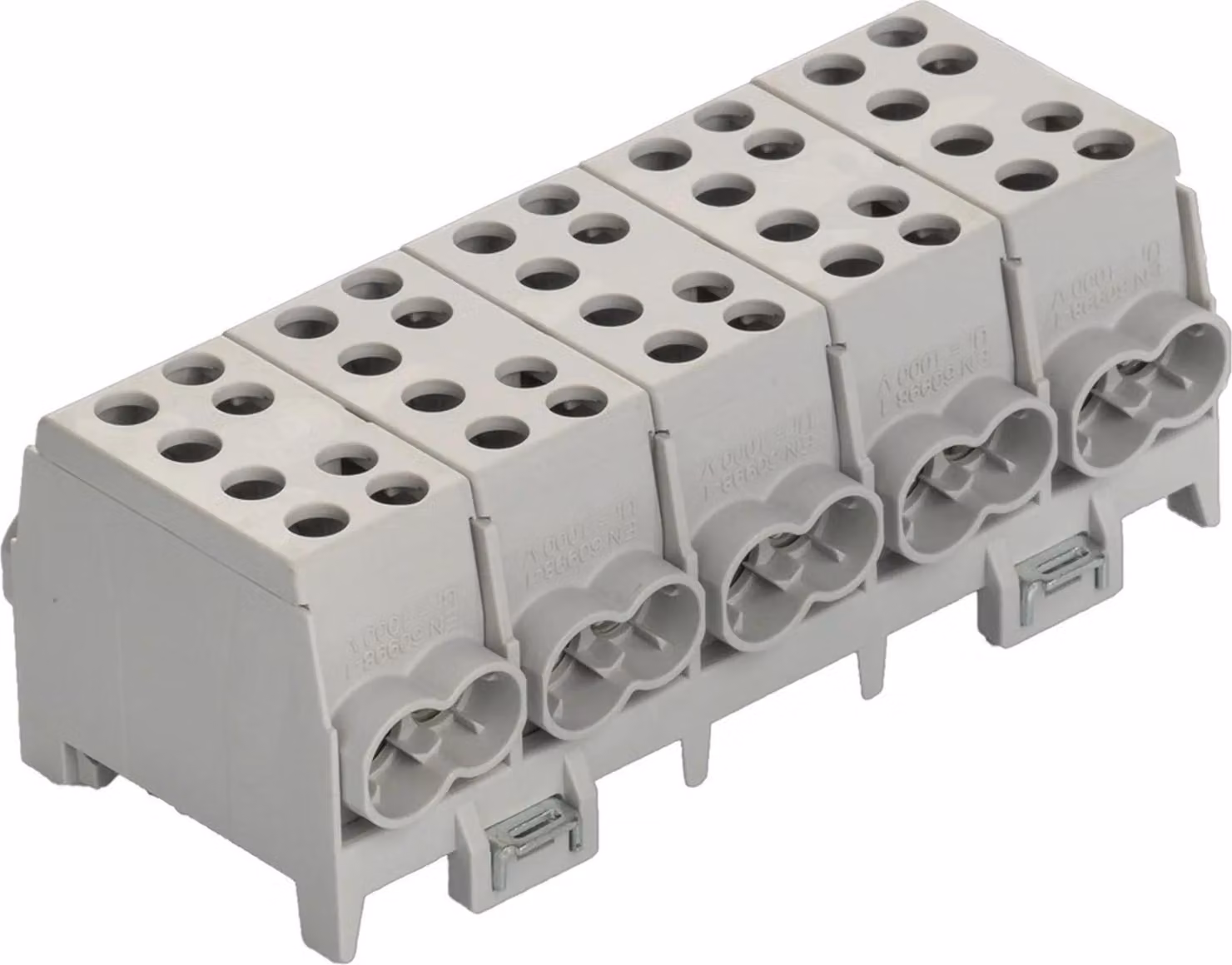 Morsetto di derivazione per linea principale Pollmann, 5 poli, 5 ingressi 2x35 mm², 5 uscite 2x25 mm², 1 pz.