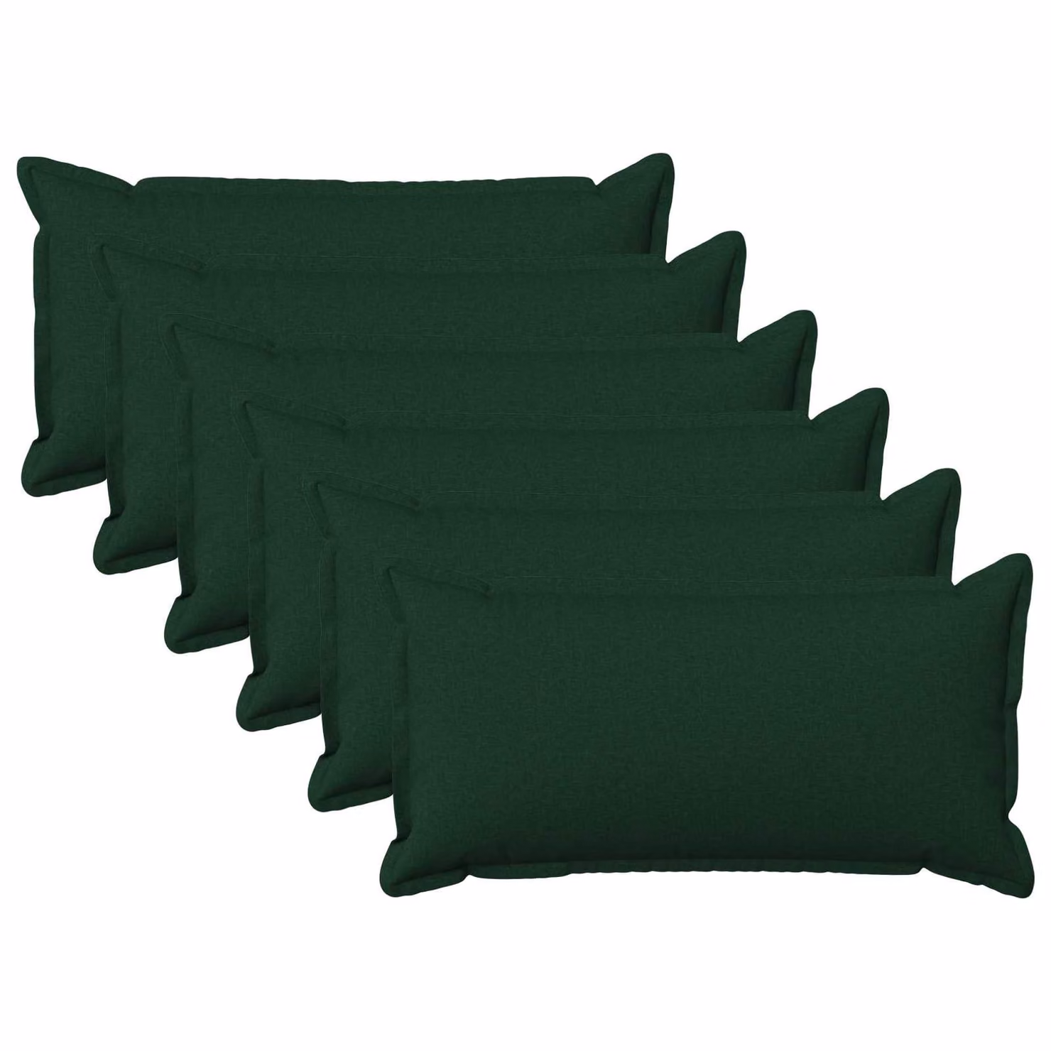 Set di 6 federe vidaXL HOUTEN verde scuro, L/P: 70 x 40 cm