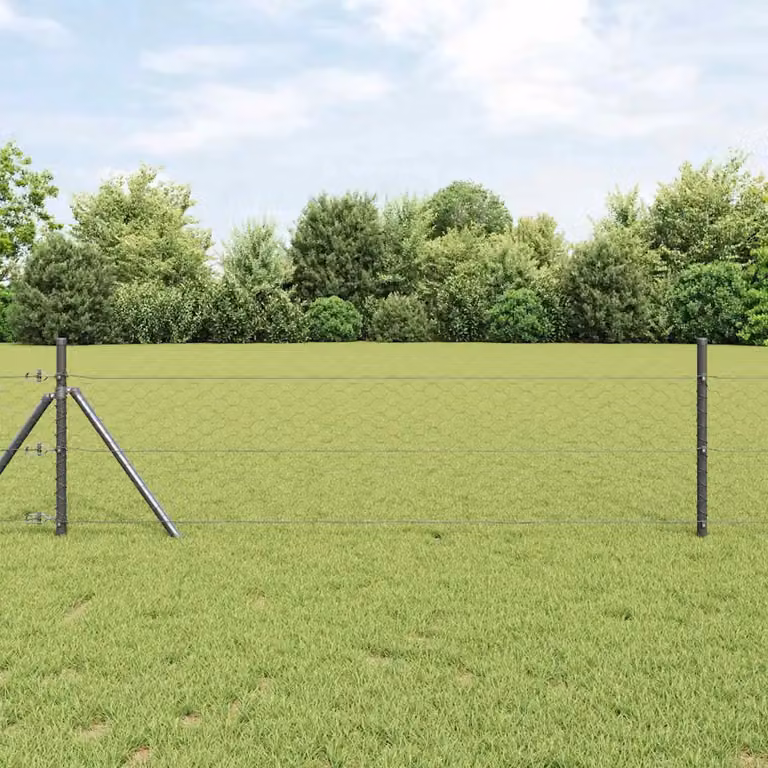 Recinzione Esagonale vidaXL in PVC Grigio, L: 25 m, H: 1,4 m