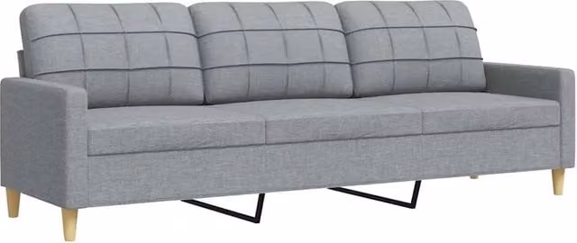 Divano da soggiorno moderno DESIGN IN in tessuto grigio L: 226 cm, P: 80 cm, H: 77 cm