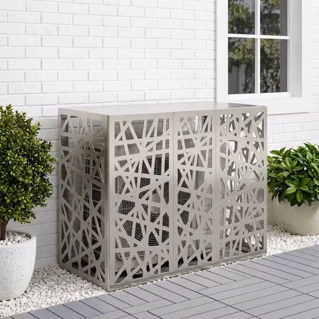 Copertura per condizionatore d'aria Argento 110 x 50 x 80 cm 8014168