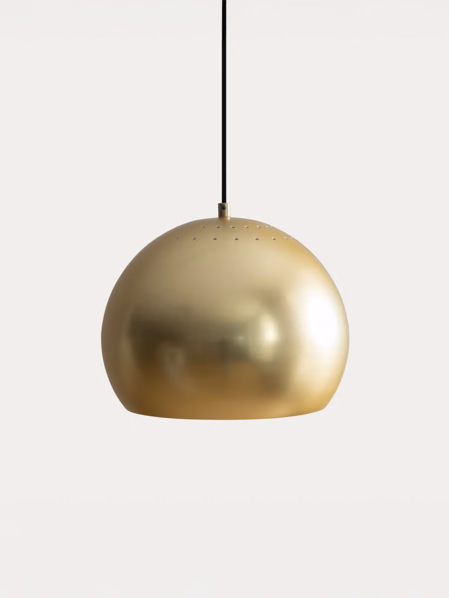 Lampada a soffitto a forma di sfera in metallo dorata Kenay Home – 2
