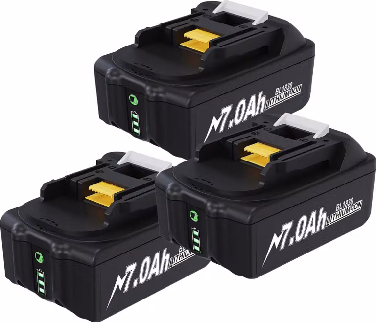 Batteria BL1830 per Makita 18V LXT, Li-Ion 18650 7000 mAh, batteria di ricambio compatibile con BL1860/LXT400/3B, blu