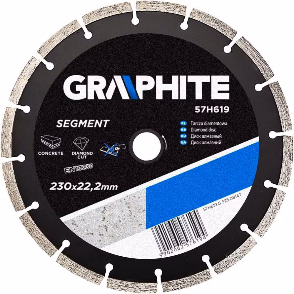 GRAFITE Lama diamantata 230 x 22,2 mm, segmentata