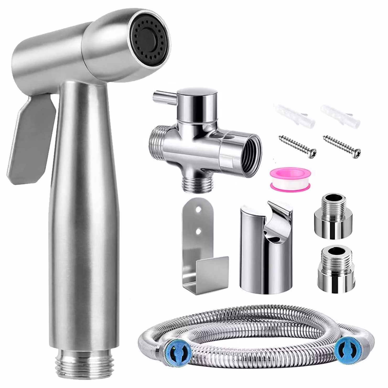 Set di doccetta per WC e bidet con valvola a 3 vie