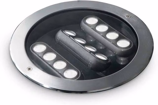 Tecnico Moderno Taurus Alluminio Cromo Led 20W 3000K Luce Calda