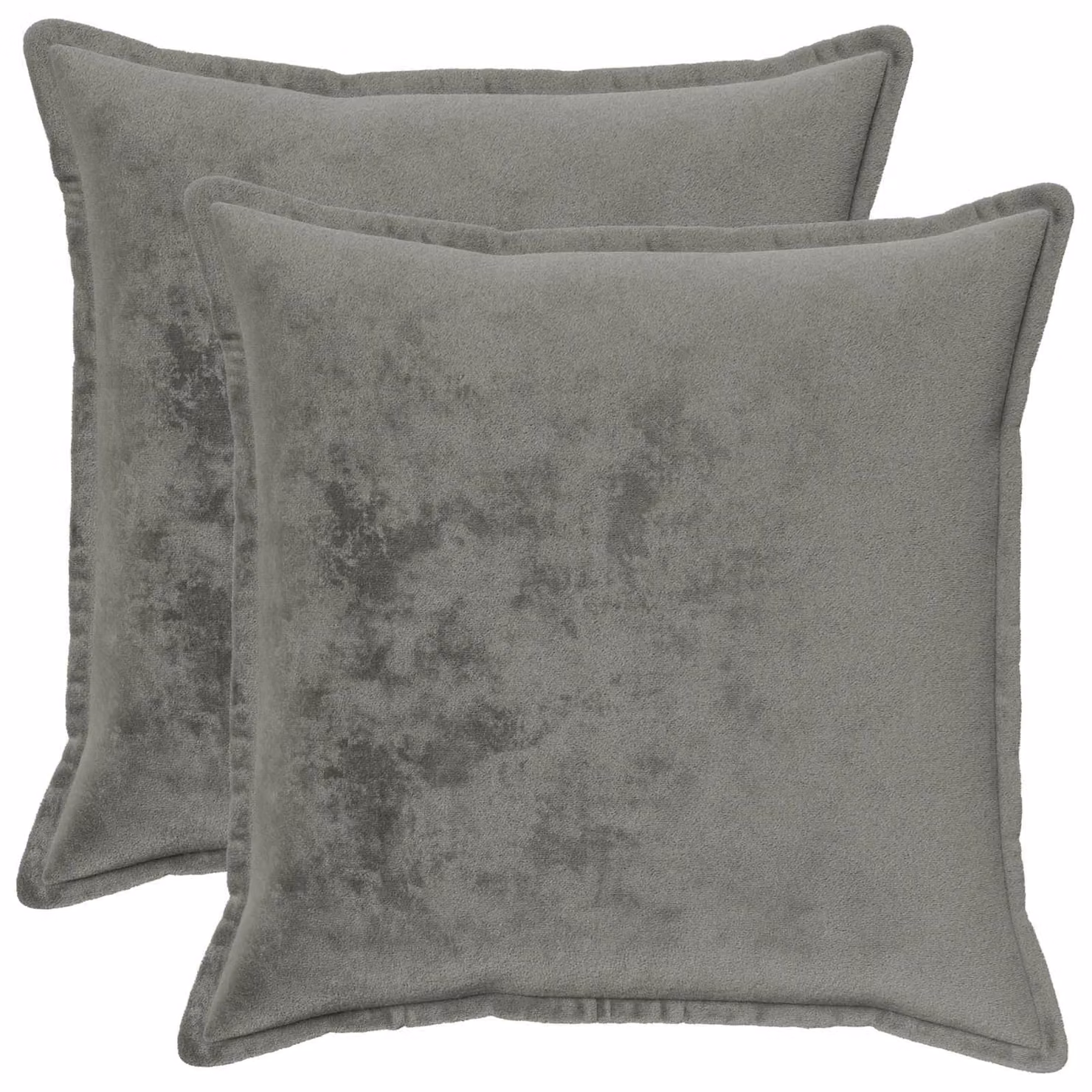 vidaXL Federa 2 pcs HOUTEN Grigio Scuro 65 x 65 cm Flanella