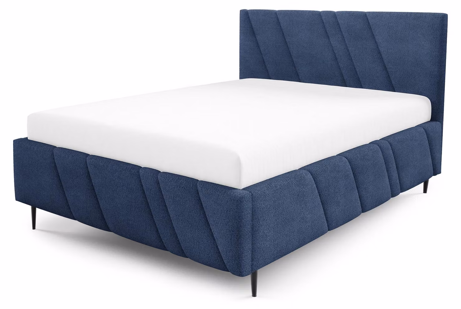 Letto imbottito con contenitore integrato, modello Raiz, dimensione 160 x 200 cm
