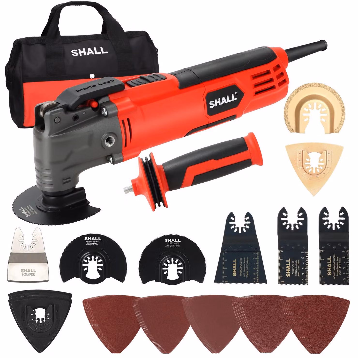 Multitool oscillante - Motore da 500 W - 6 velocità - 34 accessori
