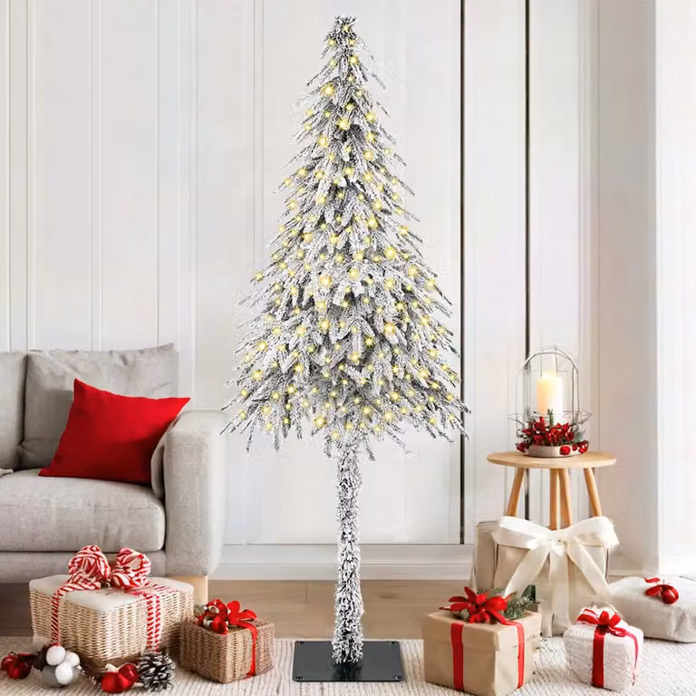 vidaXL Albero di Natale con 300 LED Bianco 180 cm PE e Acciaio