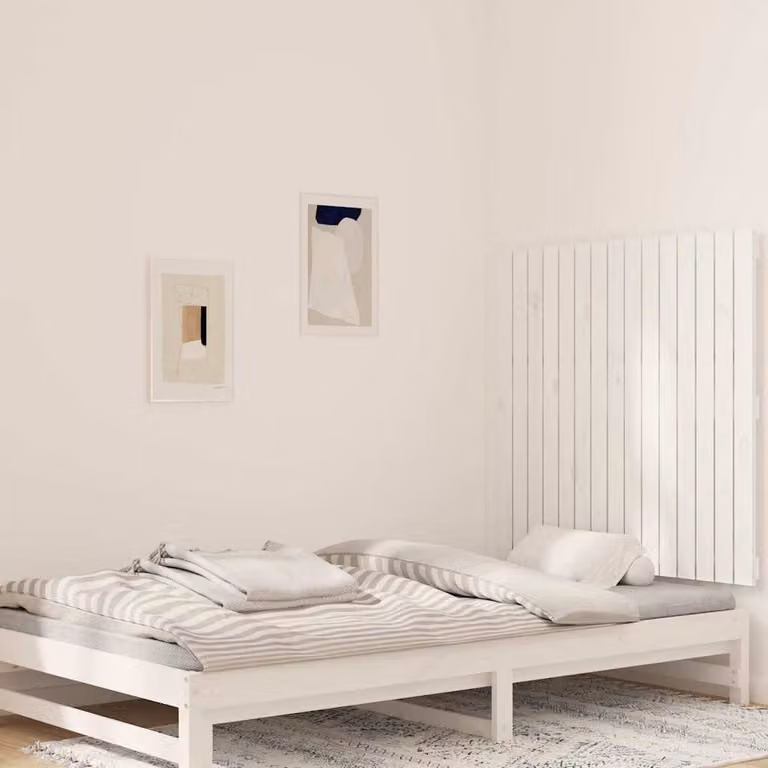 Testiera da parete vidaXL in legno massello di pino bianco L: 95,5 cm, P: 3 cm, H: 90 cm