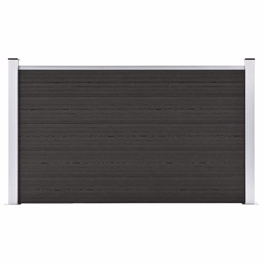Pannello di recinzione in WPC vidaXL nero L: 180 cm, H: 105 cm – 2