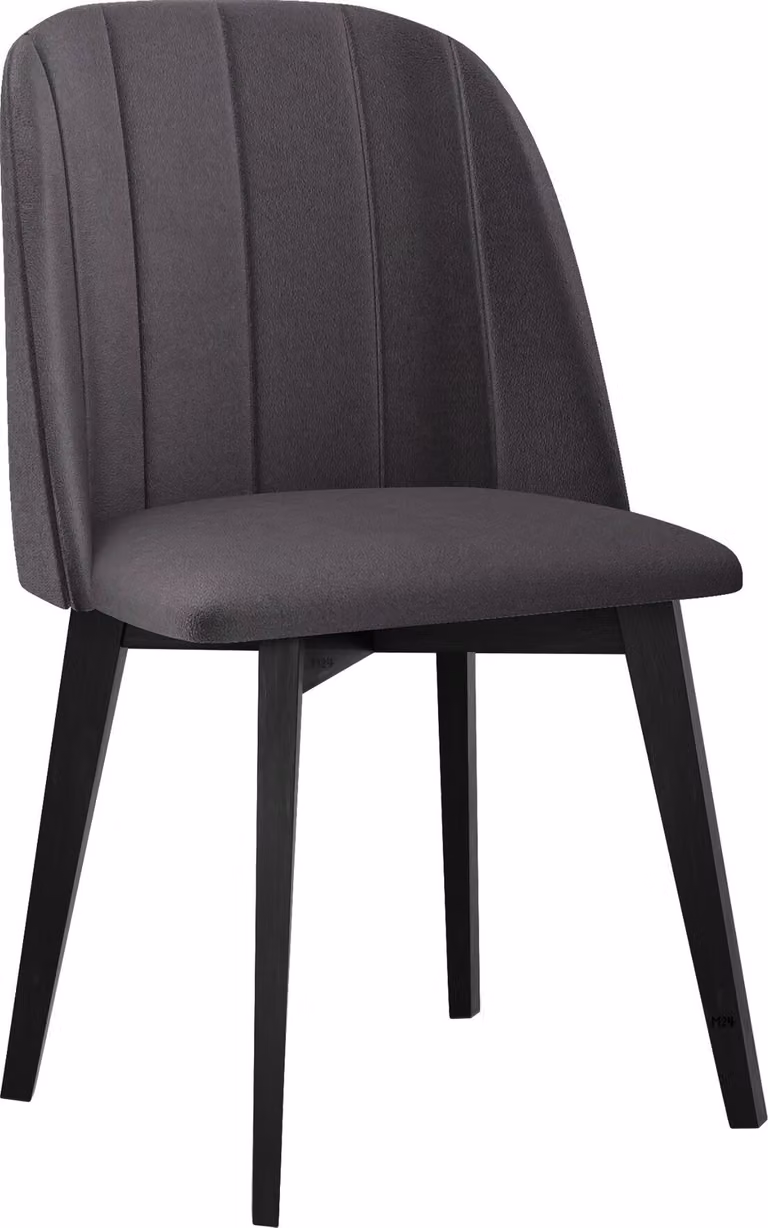 Sedia da pranzo imbottita AFTON 3 - nero / antracite