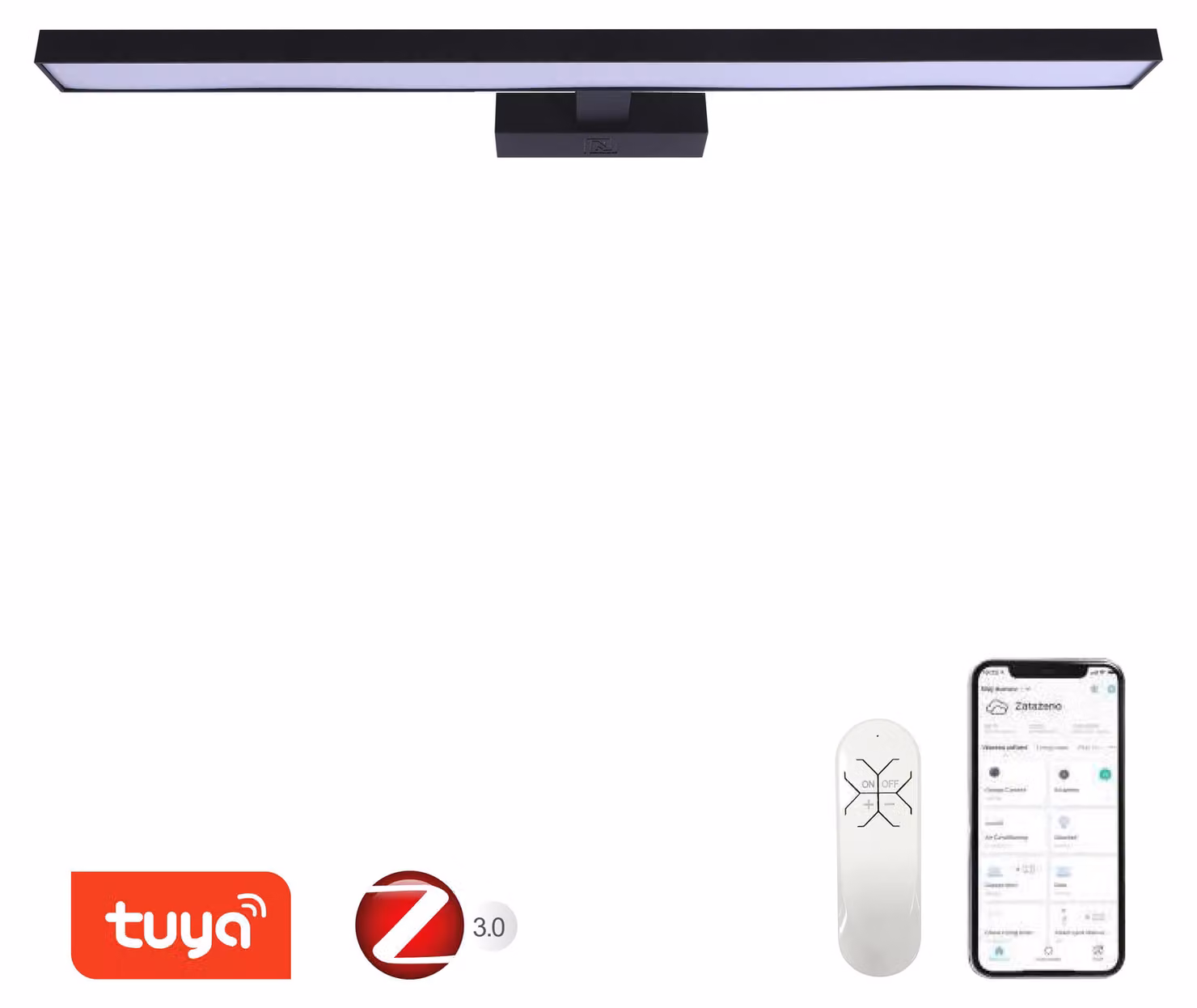 Immax NEO PINNA Smart da parete 80 cm 34 W 2378 lm nero Zigbee 3.0