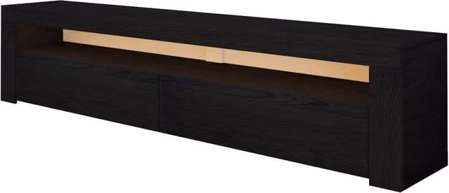 Porta TV in legno "Bati" - 150 x 36 x 46 cm - Nero