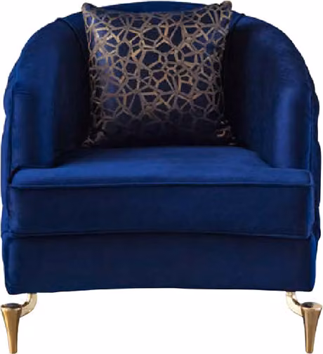 Chesterfield Blau Sofagarnitur Sessel Kreative Möbel Textil Stoff Wohnzimmer