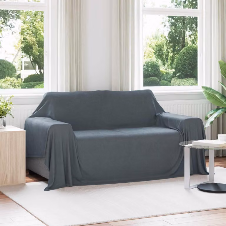 Coperta in pile morbida vidaXL Grigio L 280 cm x P 210 cm