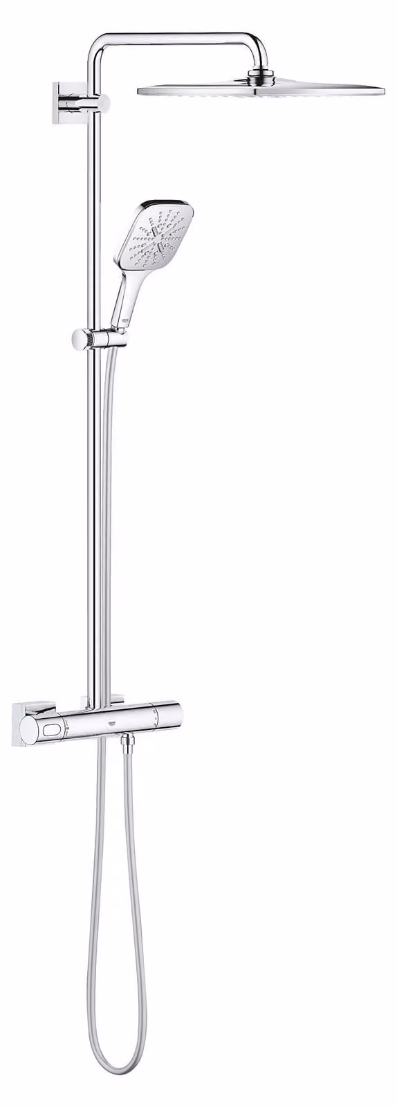 Sistema doccia con termostato, diametro 310 mm, cromato, anticalcare