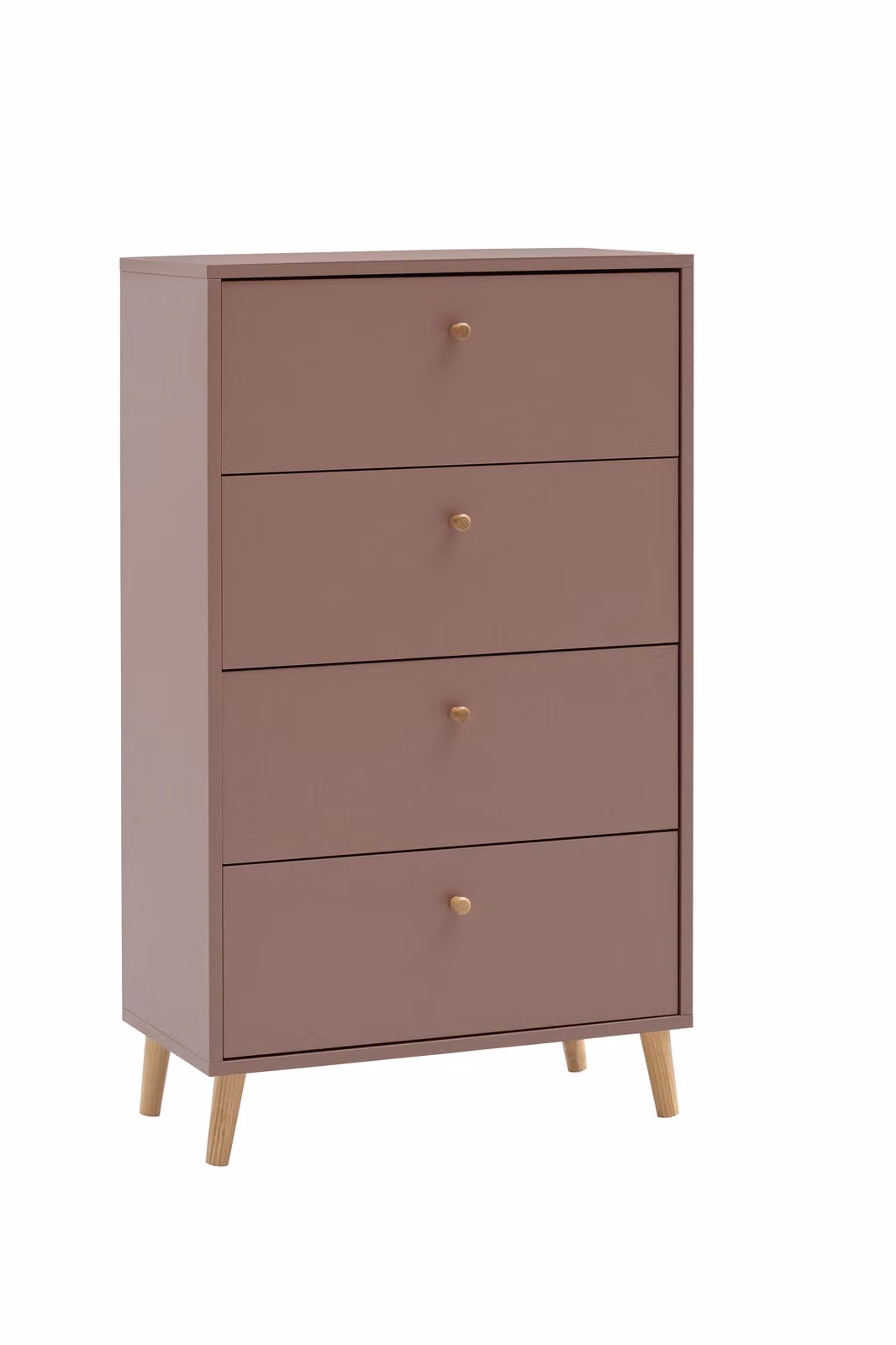 Comodino Schildmeyer Bjarne, colore lavanda, dimensioni 60,1 x 33 x 101,3 cm