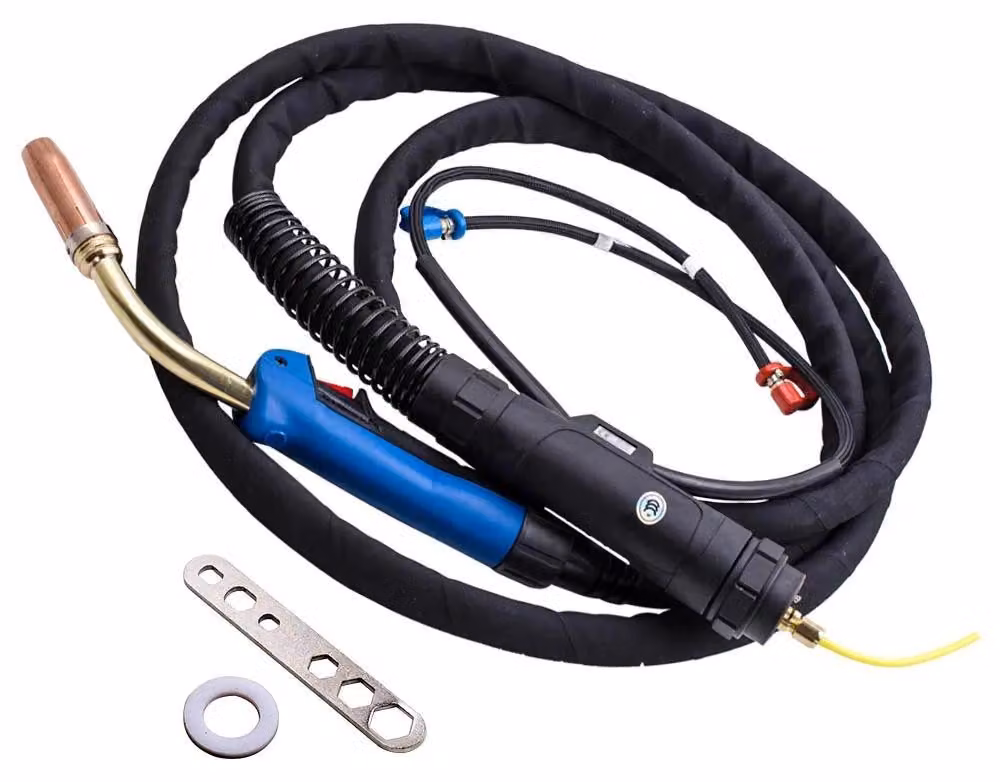 Torcia per saldatura MIG/MAG - MB 501 - Torcia per saldatrice - Set di tubi flessibili da 4 m - 550 A - Attacco UK