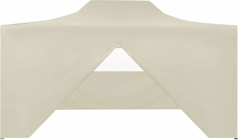 Gazebo Professionale Pieghevole con 4 Pareti 3x4m Acciaio Crema
