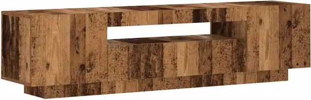 Mobile TV sospeso HELLOSHOP26 con luci LED integrate in legno composito marrone effetto legno anticato L/P/H: 160 x 35 x 40 cm