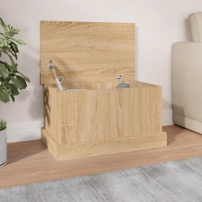 Contenitore vidaXL in legno ingegnerizzato Rovere Sonoma, colore marrone, L 50 cm x P 30 cm x H 28 cm