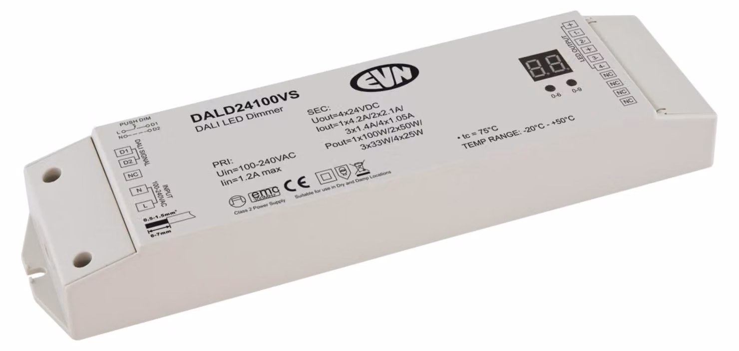 EVN DALD24100VS Centralina LED DALI 24V/DC 4x1,05A