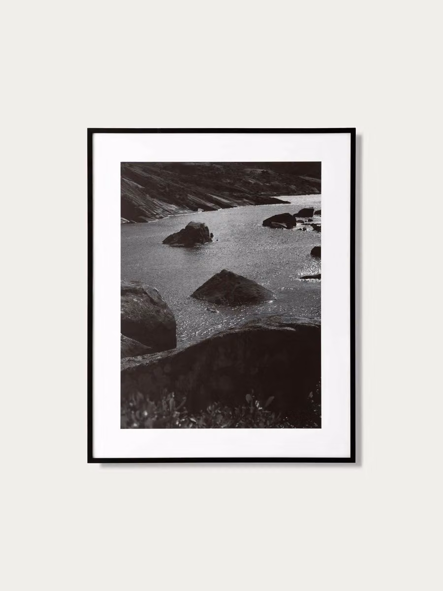 Quadro moderno abstract Rocks Kenay Home, bianco e nero, L: 100 cm x H: 80 cm – 2