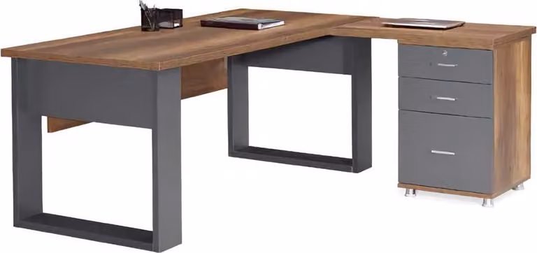 Schreibtisch Arbeitsfläche Kommode Büromöbel Arbeitszimmer Holzmöbel
