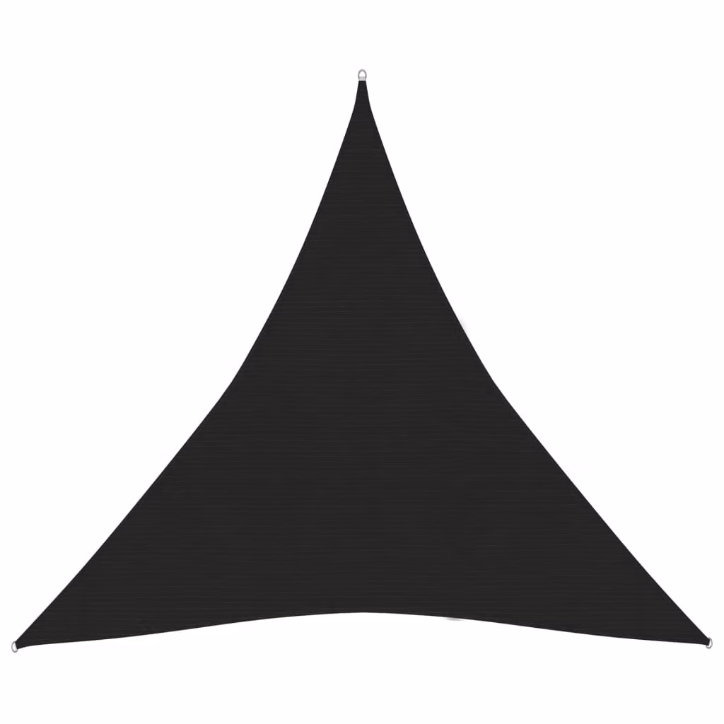 The Living Store Tenda da sole 160 g/m² nero 4x4x4 m HDPE