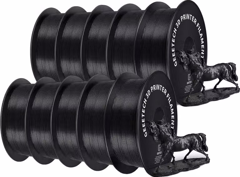 filamento 3D, alta resistenza, ecologico, PLA nero 10 kg