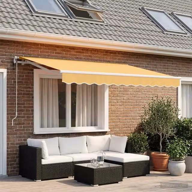 Tenda retrattile Sabbia 400 × 300 cm Poliestere 3426034