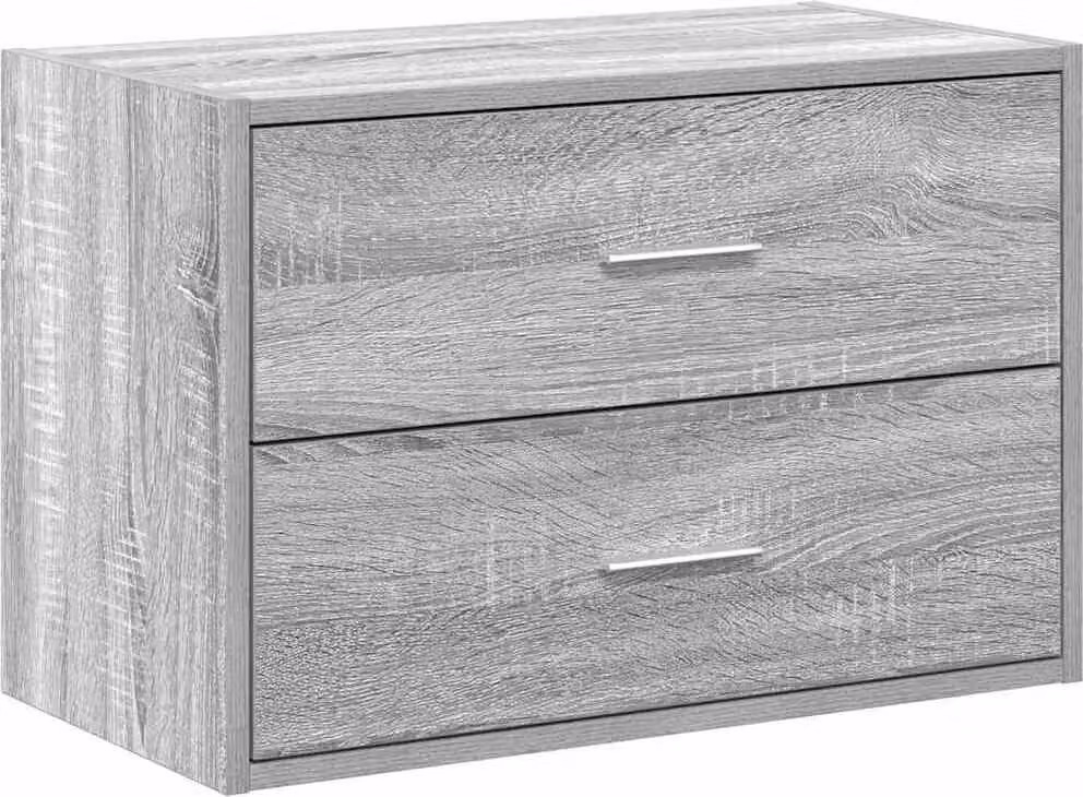 Armadio con 2 Cassetti Grigio Sonoma 60x31x40 cm in Truciolato