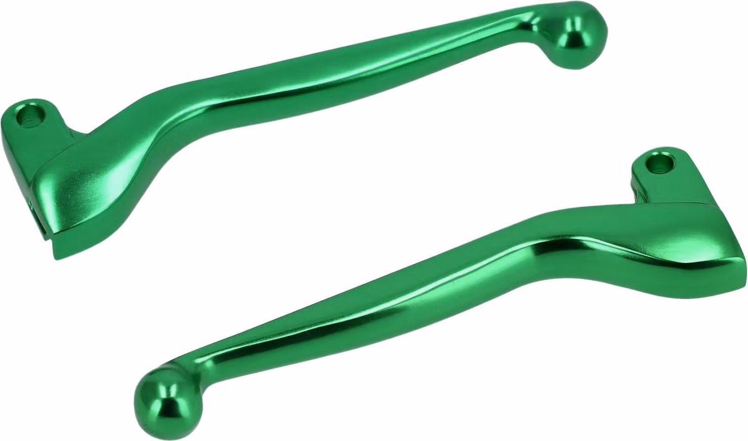 Set: leva a mano - leva in alluminio solido, freno e frizione - anodizzato verde - per Simson S50, S51, S53, SR50, KR51/2 Schwalbe