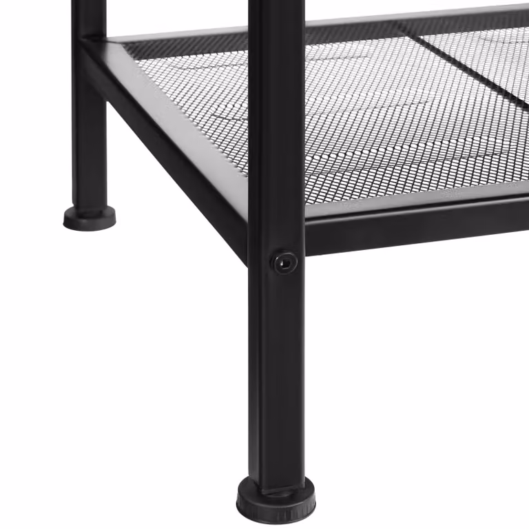 Tavolino rettangolare industrial tectake in stile moderno nero e marrone L/P/H: 41,5 x 41 x 56 cm