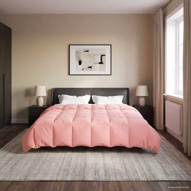 vidaXL Piumone Invernale Rosa Traspirante in Microfibra L/P: 240 x 260 cm